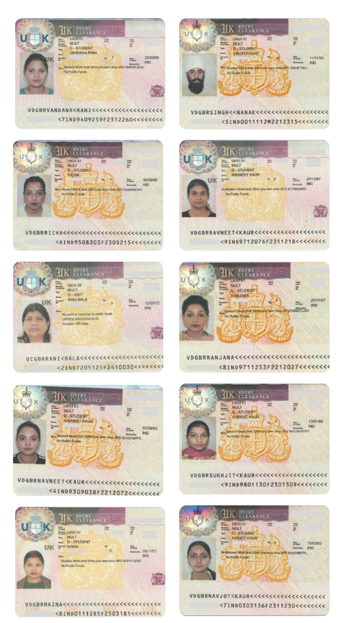 list of UK study visa passports